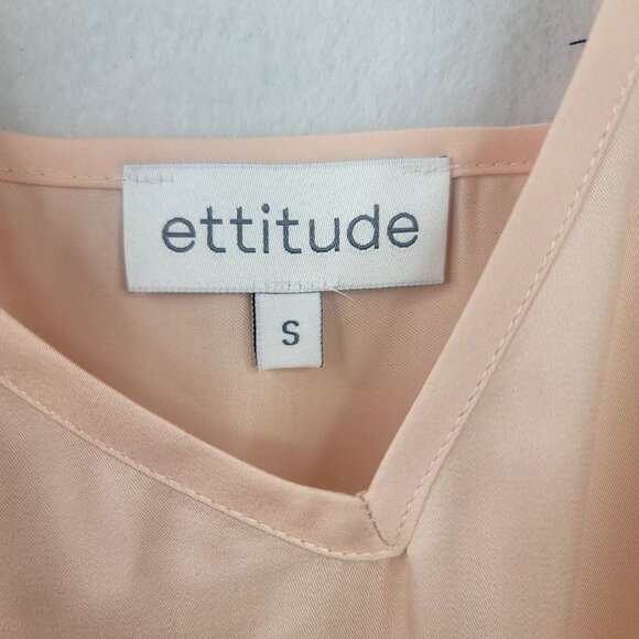 Ettitude Bamboo Cloud Pink Sateen Cami Adjust Strap Matching Storage Pouch Small - Picture 5 of 11